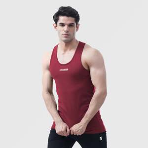 Men's Fusion Shift Tank <b>Top</b> in Maroon - Product Image 4