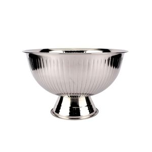 Bol à champagne rond en aluminium argenté de dernière génération, grand refroidisseur à vin, seau à glace pour les fêtes, les mariages et les événements - Product Image 3