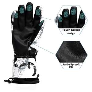 Fournisseur direct d'usine, gants de ski de qualité professionnelle, matériaux et couleurs demandés par les clients, gants de ski en cuir de haute qualité - Product Image 3