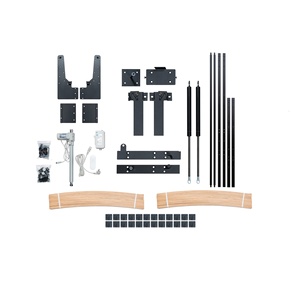 Cama Plegable Moderna Oculta que Ahorra Espacio, Tamaño Completo/King, de Madera de Abedul y Metal, con Sofá, Mecanismo de Hierro, Herrajes DS2530 DOSIN - Product Image 1