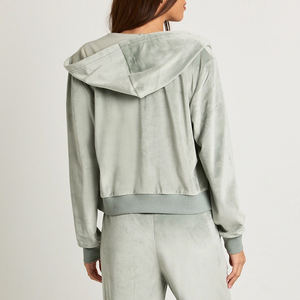 Soft Plush Fabric Zip Up Hoodie & Matching Pants Comfortable & Luxury Feel <b>Women</b> <b>Velour</b> <b>Tracksuit</b> Set Custom Colors & Sizes 2026 - Product Image 5