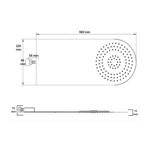 Set da bagno a parete in acciaio inossidabile con kit di testa doccia a punta tonda - Product Image 2
