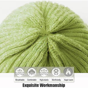 Gorros de lana Gorros de punto para invierno Gorros cálidos acogedores para niños Adolescentes Mujeres y hombres jóvenes - Product Image 2