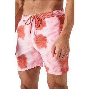 Short de bain pour hommes de haute qualité avec logo personnalisé 100% polyester motif solide deux poches latérales vêtements de plage décontractés prix de gros - Product Image 3