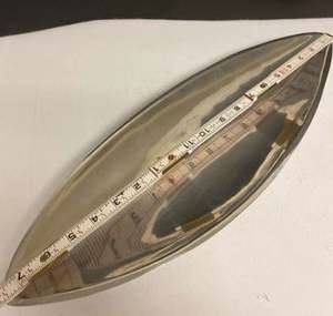 Plat et plateau de service en acier inoxydable de couleur argentée pour cuisine domestique et restaurant - Product Image 3