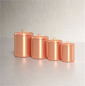 Designer White Galvanized <b>Storage</b> <b>Container</b> With Grey Pattern And Bird Handle Ideal For <b>Kitchen</b> Pantry Home And Decor Uses - Product Image 6