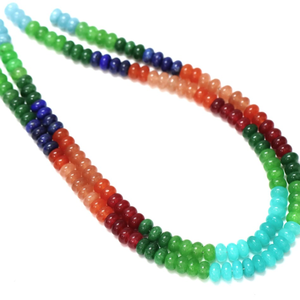 ลูกปัดควอทซ์ทรงกลมหลากสี: AAA งานฝีมืออัญมณีเรียบ (7-9มม.) - Product Image 4