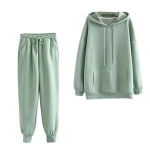 Conjuntos de dos piezas 2024 para mujer, chándal de punto cálido, jerséis de otoño e invierno, suéter, Pantalones anchos informales, trajes - Product Image 4