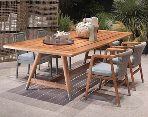 Canapé de jardin en aluminium ou en bois d'acacia, ensemble de meubles de patio pliables, canapé d'extérieur 6 places, style minimaliste. - Product Image 3