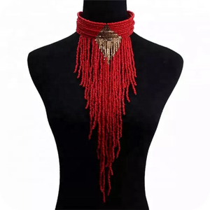 Collier de mode de perles de verre tendance pour les filles pour les fêtes mariages et anniversaires colliers de perles de mode - Product Image 1