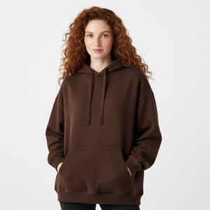 Sweat-shirt à capuche surdimensionné pour femme, coupe ample, design personnalisé, en molleton épais, fabrication OEM, vente en gros pour la vente au détail - Product Image 2