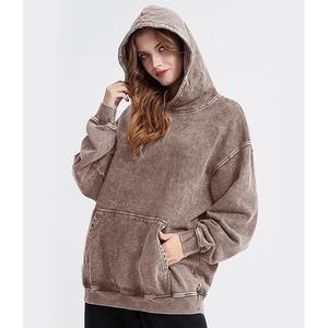 เสื้อฮู้ดดี้ฟอกสี 100% ผ้าฝ้าย ระบายอากาศได้ดีสำหรับฤดูหนาว ดีไซน์ OEM คุณภาพพรีเมียม ปรับแต่งได้ ผ้าฟลีซสำหรับผู้ชาย สวมใส่สบายๆ - Product Image 5