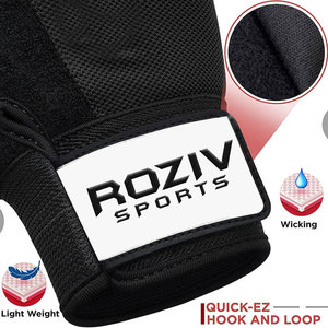 Gants de fitness demi-doigts sur mesure les plus vendus, confortables, en néoprène, avec sangle de poignet réglable à cordon, unisexe, pour la musculation - Product Image 6