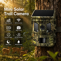Caméra de chasse solaire WiFi Sensvision IP66 étanche 4K 48MP avec capteur CMOS et 22 LED IR