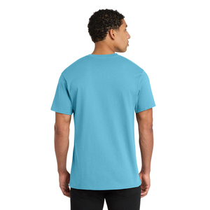 เสื้อยืดคอวีผ้าฝ้ายถัก 100% ระบายอากาศ แห้งเร็ว แฟชั่นลำลองสีพื้นสำหรับผู้ชาย ใส่ได้ทุกวัน - Product Image 3