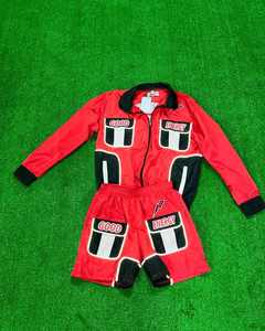 High Quality Custom Men's Windbreaker <b>Short</b> Set Relaxed Fit Breathable Windbreaker Nylon Tracksuits Set Solid for Summer - Product Image 2