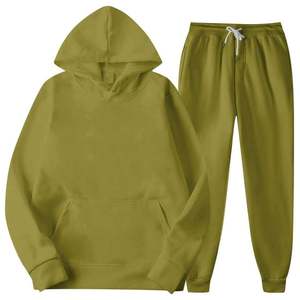 Sudadera de 2 piezas para hombre Quarter Zip Hoodie con pantalones de chándal Heavy Fleece Material Fleece - Product Image 1