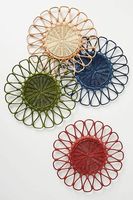 Set de table rond et assiette de présentation en bambou faits à la main, style bohème de luxe, écologique, imperméable, pour mariage et usage domestique, personnalisable