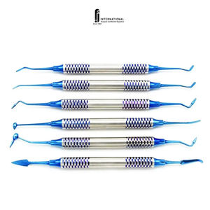 Ensemble de 6 pièces à forte demande d'instruments de remplissage composites dentaires de source d'alimentation manuelle de qualité allemande Instruments chirurgicaux FJINTL - Product Image 2
