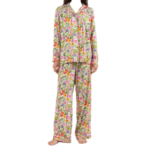 Conjunto de 2 Piezas de Seda de Leche Rosa de Lujo para Mujer, Diseño de Dibujos Animados, Cintura Elástica Térmica, Cuello Alto, Manga Larga, Otoño, Invierno, Primavera - Product Image 2