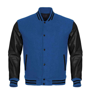 Wholesale Men's High Quality Varsity Jacket Stand New Design Winter Fashion Cotton Fleece CollegeBaseballjacket for men - Product Image 6
