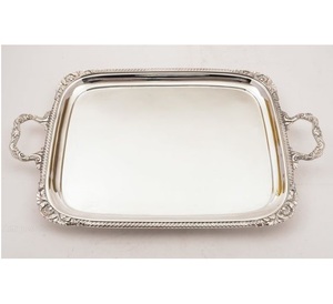 Bandeja decorativa para servir en el hogar de diseño único, bandeja para servir de acero inoxidable de la mejor calidad con asas a un precio atractivo - Product Image 2