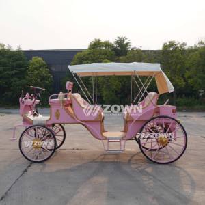 Carruaje de caballos eléctrico de lujo rosa para bodas con 4 ruedas, 4-6 asientos, garantía de 2 años para Royal Sightseeing - Product Image 4