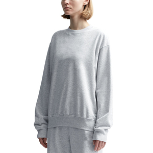 Jersey de gran tamaño personalizado para mujer, sudadera de manga larga de alta calidad, logotipo personalizado, estampado de cristal frontal, Polar, informal para invierno - Product Image 6