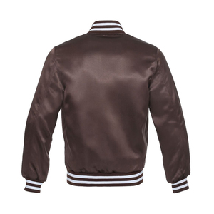 Blouson bombardier en satin métallisé imprimé Art Déco et finition soyeuse pour un look avant-gardiste fabriqué au Pakistan - Product Image 2