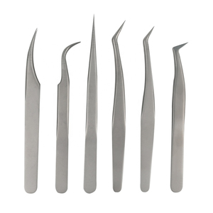 Outil d'extension de cils à volume de 90 degrés personnalisé gratuit Pince à épiler pour cils d'isolation à pointe en fibre d'acier inoxydable - Product Image 6