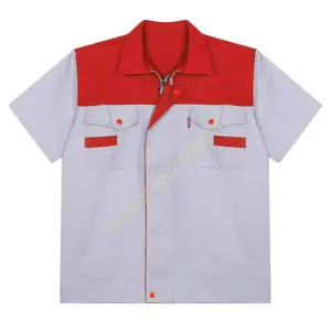 Motor Mechanic Uniform Top: Short Sleeve Work Coat and Two-Pocket T-Shirts for Men and Women Wholesale