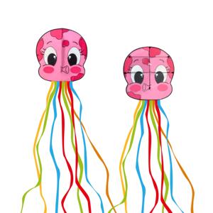 ว่าวแมงกะพรุนขนาดเล็ก Bdt Drachen Einleiner สำหรับเล่นกลางแจ้ง พร้อมสายจูงยาว 30 เมตร และหนวดยาว 3.2 เมตร ขนาด 78x80 ซม. - Product Image 1