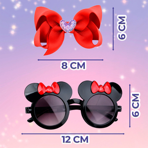 Juego de 2 Lazos para el Cabello con Detalle de Lazo y Lentes UV400, Accesorios para el Cabello con Orejas de Ratón - Product Image 6