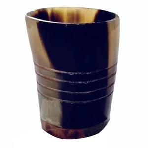 Antique Design Natural Horn Cup Premium Quality <b>Birthday</b> Party <b>Accessory</b> Manufactured in India High Quality of cattle horn - Product Image 2