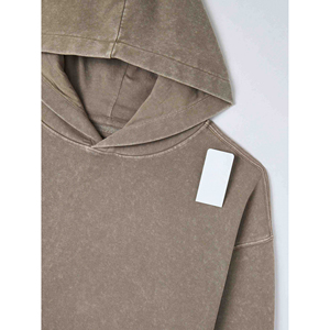 Sweat à capuche délavé à l'acide pour homme, 450 GSM, en coton, style décontracté urbain, personnalisable, OEM, marque privée, fabricant d'usine - Product Image 5