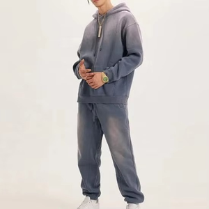 OEM survêtement personnalisé de qualité supérieure style baggy surdimensionné en strass délavé à l'acide surdimensionné pour unisexe - Product Image 3