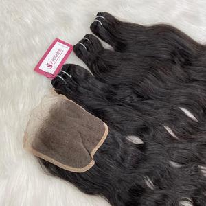 Thiết lập làm cho tóc giấy-bó và đóng cửa nguyên phần mở rộng tóc người tự nhiên lượn sóng màu đen - Product Image 6