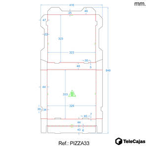 Caja para Pizza Marrón Mediana de 33x33 cm, Resistente y Apta como Estuche para Discos de Vinilo - Product Image 5