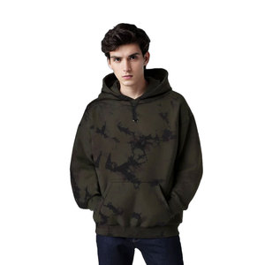 Custom Streetwear Men's Woven Tie-Dye Hoodie with Custom Size Labels Eco-Friendly 450gsm Winter Cotton Hoodie - Product Image 2