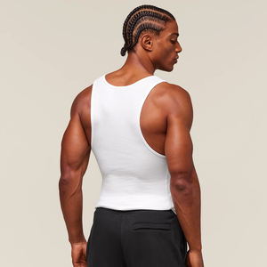 2026 Trendy <b>Men's</b> Hooded <b>Gym</b> Tank Top <b>Vest</b> Knitted Quick Dry Elastic Polyester/Cotton Fitness Casual Solid Pattern Activewear - Product Image 3