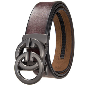 Cinturón Casual de Cuero Genuino de Vaca para Hombre, Hebilla Automática de Aleación, Impermeable, Transpirable, con Diseño de Diamantes de Imitación en 3D - Product Image 6