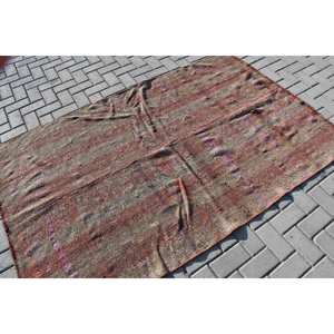 Tapis turc vintage brun rustique-4ft 4in x 6ft 8in - Product Image 2