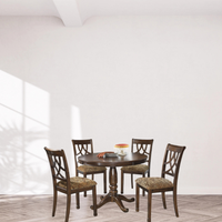 Juego de mesa de comedor de diseño de lujo para 4-6 personas Juego de mesa y sillas de madera Original de INDONESIA