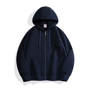 High Quality Custom Men <b>Zipper</b> Hoodies Embroidered 100% Cotton Eco-Friendly Fabric OEM Service <b>Zipper</b> Hoodies - Product Image 4