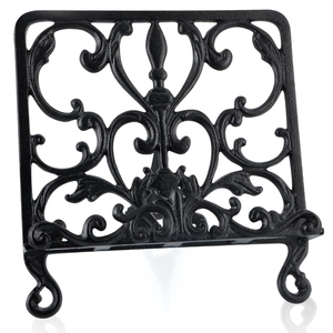 Oriental Iron Metal Cook <b>Book</b> <b>Stand</b> Black Coated <b>for</b> Home Kitchenware Countertop <b>Recipe</b> <b>Book</b> Holder Adjustable <b>Book</b> <b>Stand</b> - Product Image 3