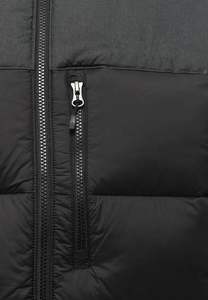 Veste d'hiver matelassée pour homme, design personnalisé, en toile rembourrée, imperméable et coupe-vent, couleur noire, OEM - Product Image 4