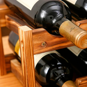 Solid Wood Wine Bottle Holder Rack <b>for</b> <b>Home</b> Furniture - Product Image 2