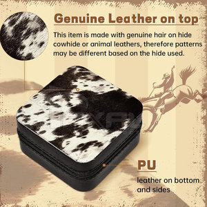 เคสเครื่องประดับหนังวัวสำหรับผู้หญิงดีไซน์ตามสั่งพร้อมซิปที่ทันสมัย - Product Image 3