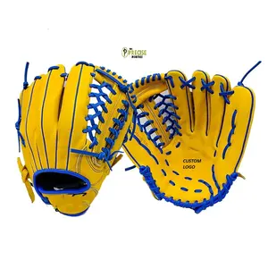 Guantes de guantes de béisbol para primera base profesional de cuero genuino Ball Catcher Mitt Plain Venta caliente logotipo personalizado