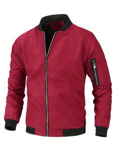 OEM ODM Logo personnalisé Veste bomber tendance pour homme Style streetwear Hiver Gym Sports Jogger Décontracté Confort Service direct - Product Image 6